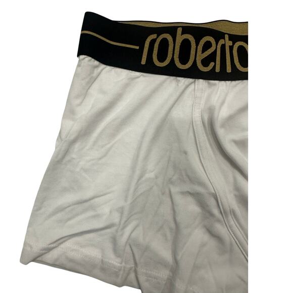 13-72 ROBERTO CAVALLI Men's NWT Cotton Boxer Brief Underwear White S - Picture 3 of 6
